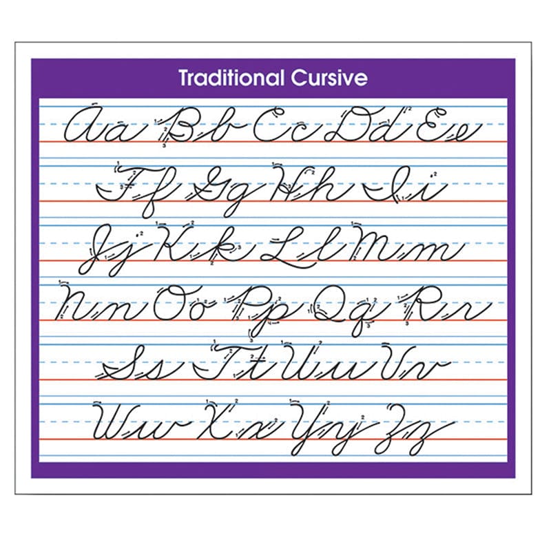 Desk Prompts Traditional Cursive Adhesive (Pack of 6) - Desk Accessories - North Star Teacher Resource