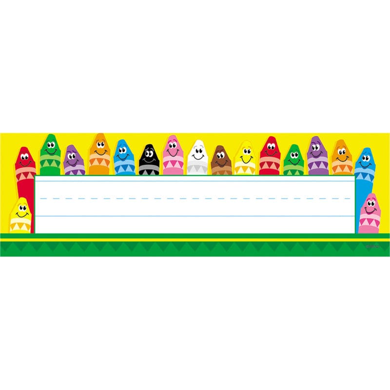 Desk Toppers Colorful 36/Pk 2X9 Crayons (Pack of 10) - Name Plates - Trend Enterprises Inc.