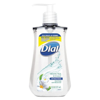 Dial Antibacterial Liquid Soap White Tea 7.5 Oz Pump Bottle 12/carton - Janitorial & Sanitation - Dial®