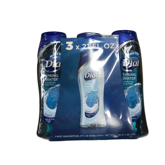 Dial Body Wash, Spring Water with All Day Freshness, 21-Fluid Ounces (Pack of 3) - ShelHealth.Com