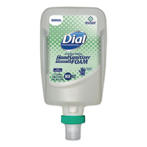 Dial Professional Antibacterial Foaming Hand Sanitizer Refill For Fit Manual Dispenser 1.2 L Bottle Fragrance-free - Janitorial & Sanitation