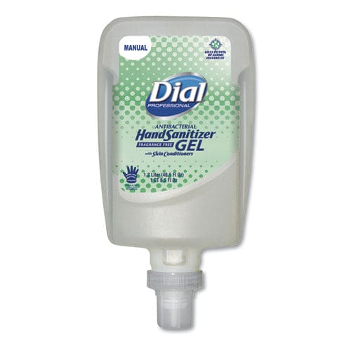 Dial Professional Antibacterial Gel Hand Sanitizer Refill For Fit Manual Dispenser 1.2 L Fragrance-free 3/carton - Janitorial & Sanitation -