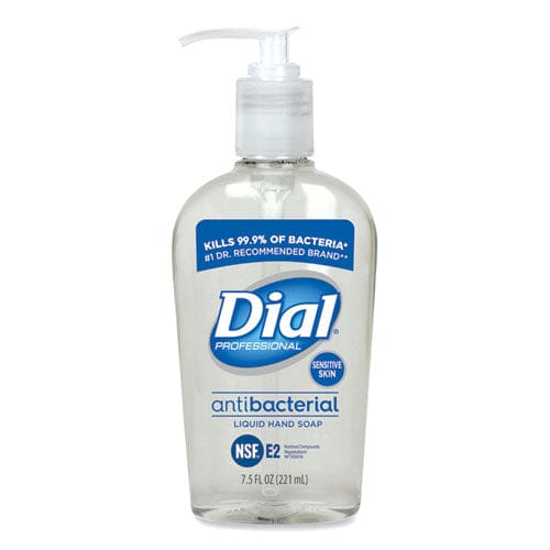 Dial Professional Antibacterial Liquid Hand Soap For Sensitive Skin Floral 7.5 Oz Pump 12/carton - Janitorial & Sanitation - Dial®