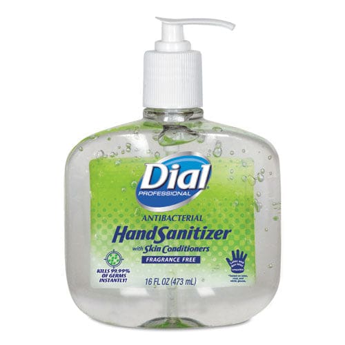 Dial Professional Antibacterial With Moisturizers Gel Hand Sanitizer 16 Oz Pump Bottle Fragrance-free 8/carton - Janitorial & Sanitation -