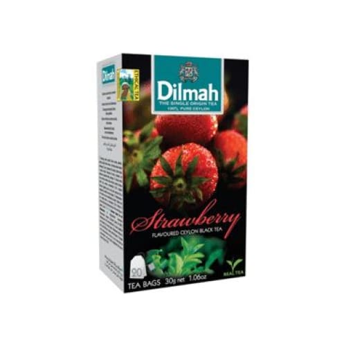 Dilmah Strawberry Flavoured Ceylon Black Tea Bags 20 pcs. - Dilmah