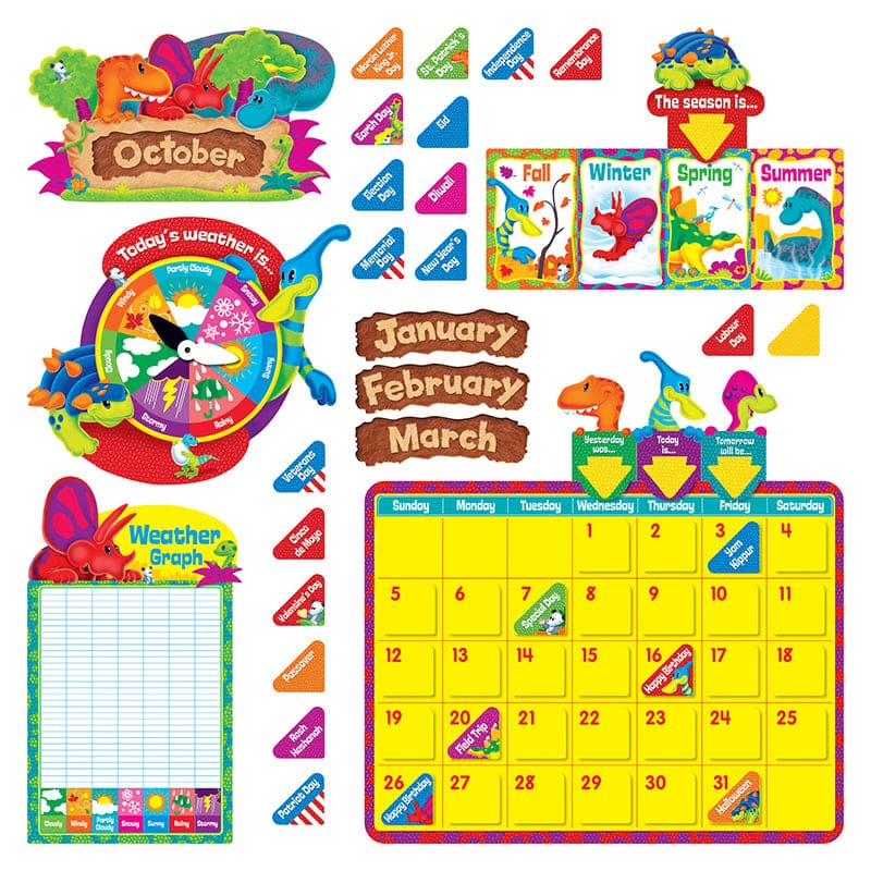Dino Mite Pals Calendar Bb Set (Pack of 2) - Calendars - Trend Enterprises Inc.
