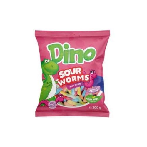 Dino Sour Worms Jelly Gums 10.58 oz (300 g) - Dino