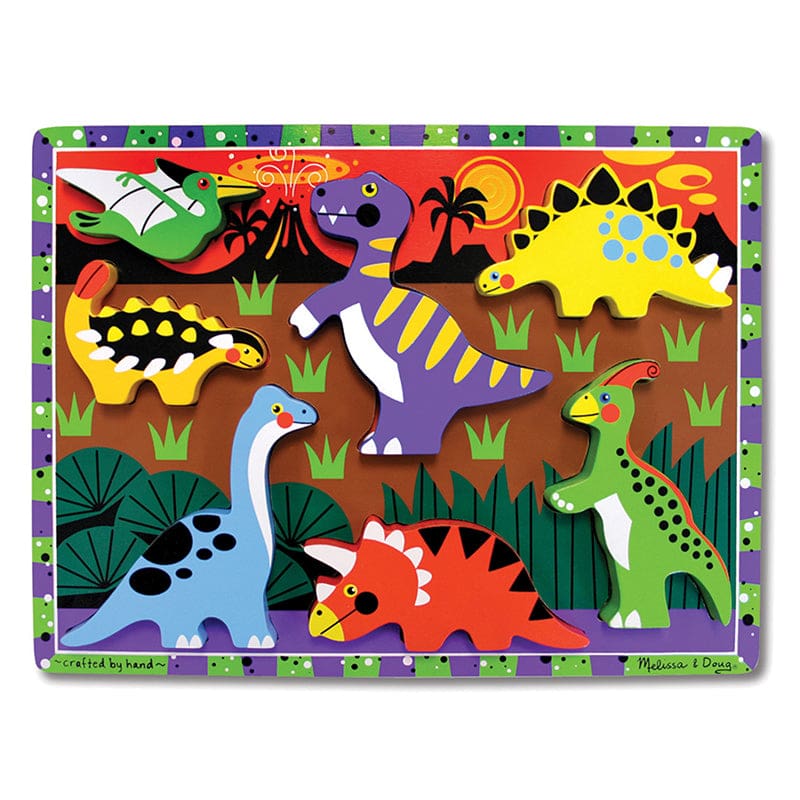 Dinosaur Chunky Puzzle (Pack of 3) - Wooden Puzzles - Melissa & Doug