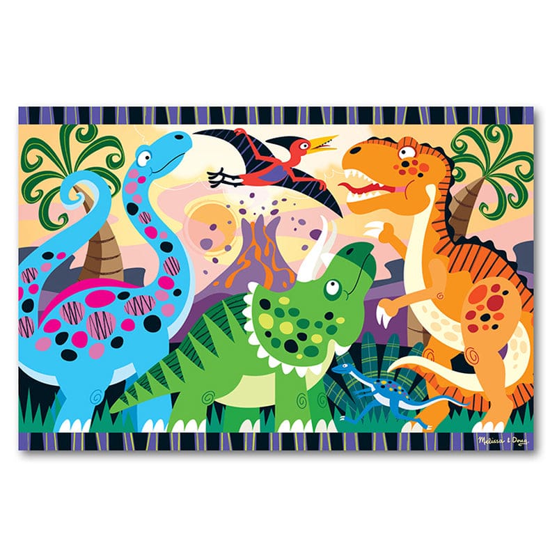 Dinosaur Dawn Floor Puzzle (Pack of 2) - Floor Puzzles - Melissa & Doug