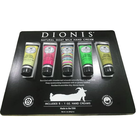 Dionis Goat Milk Skincare Hand Cream Inspire Gift Set (5 Pack, 1 Oz Each) - ShelHealth.Com