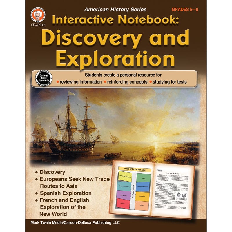 Discvry And Exploration Book Gr 5-8 Interactive Ntbk (Pack of 6) - History - Carson Dellosa Education