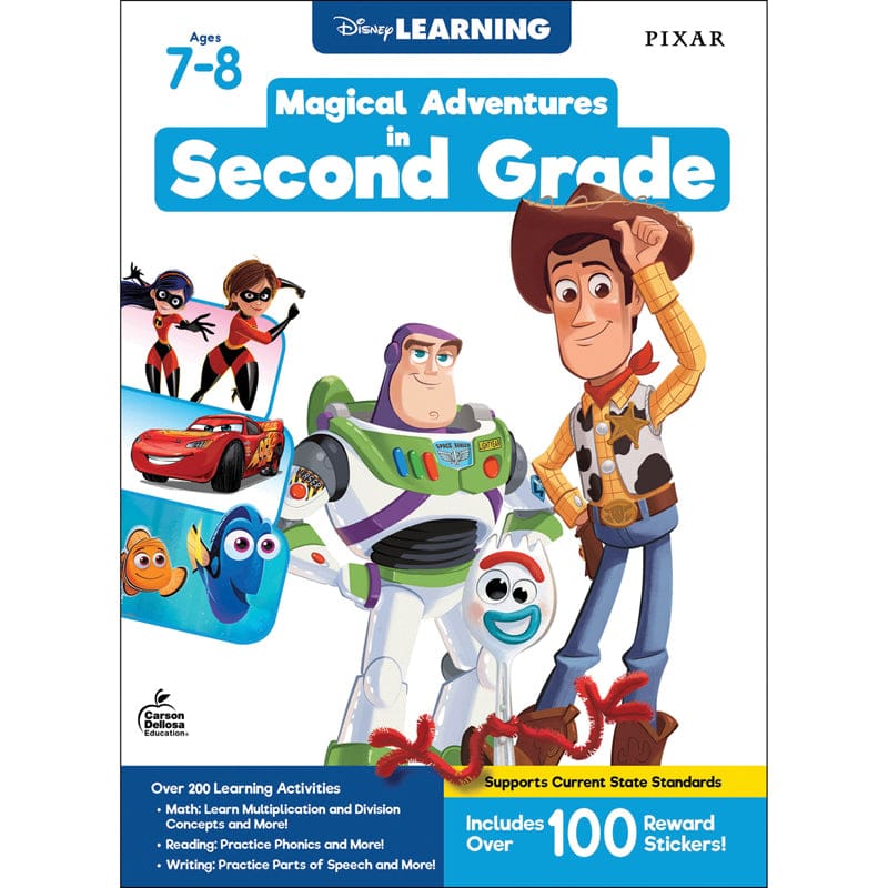 Disney Magical Adv In 2Nd Grade (Pack of 3) - Skill Builders - Carson Dellosa Education