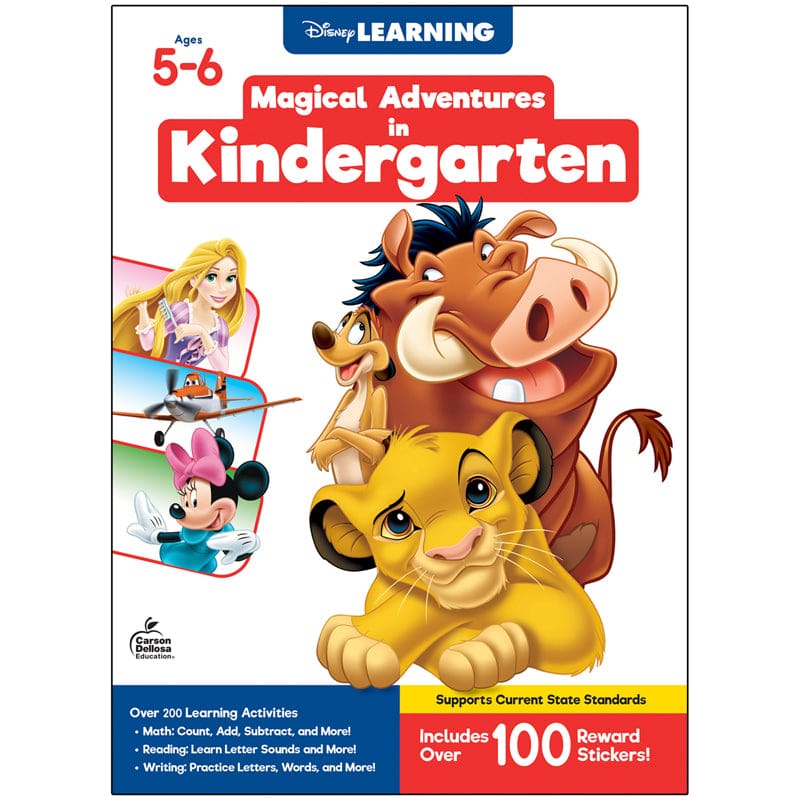 Disney Magical Adv In Kindergarten (Pack of 3) - Skill Builders - Carson Dellosa Education