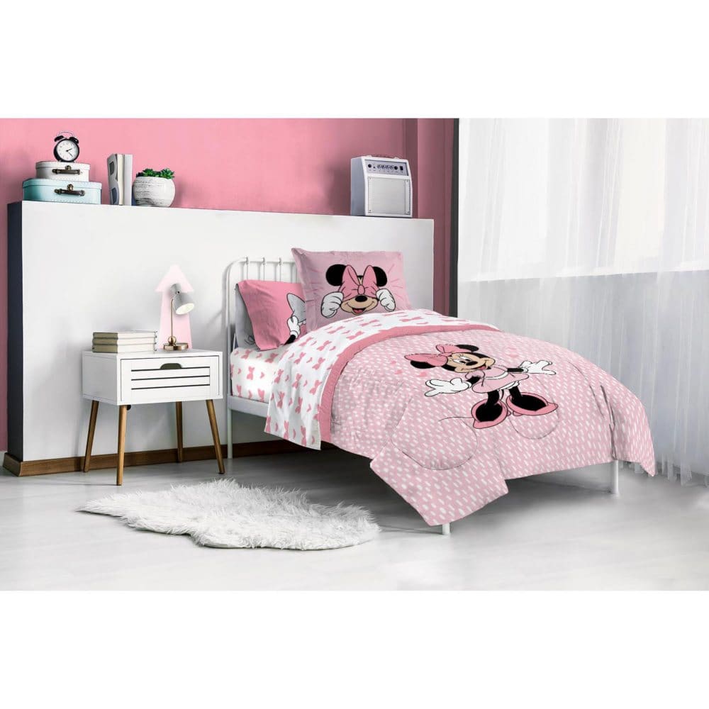 Disney’s Minnie Mouse Pretty Girl 5-Piece Twin/Full Bed Set - Kids Bedding - Disney’s