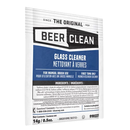 Diversey Beer Clean Glass Cleaner Powder 0.5 Oz Packet 100/carton - Food Service - Diversey™