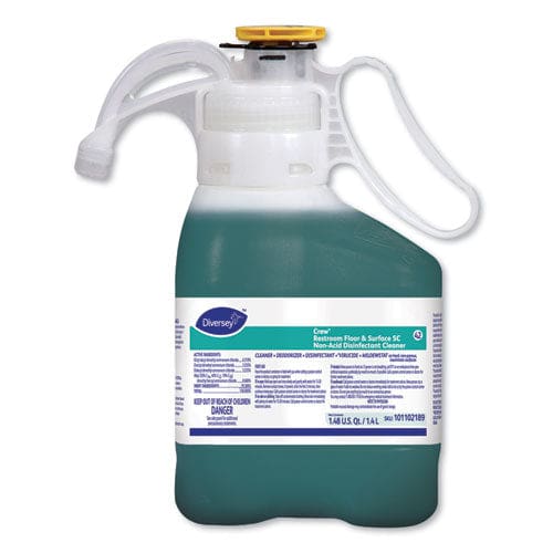 Diversey Crew Restroom Floor And Surface Sc Non-acid Disinfectant Cleaner Fresh 1.4 L Bottle 2/carton - School Supplies - Diversey™