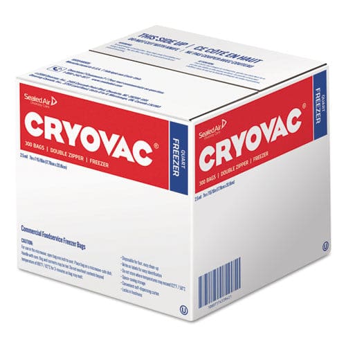 Diversey Cryovac One Quart Freezer Bag Dual Zipper 1 Qt 2.5 Mil 7 X 7.94 Clear 360/carton - Food Service - Diversey™