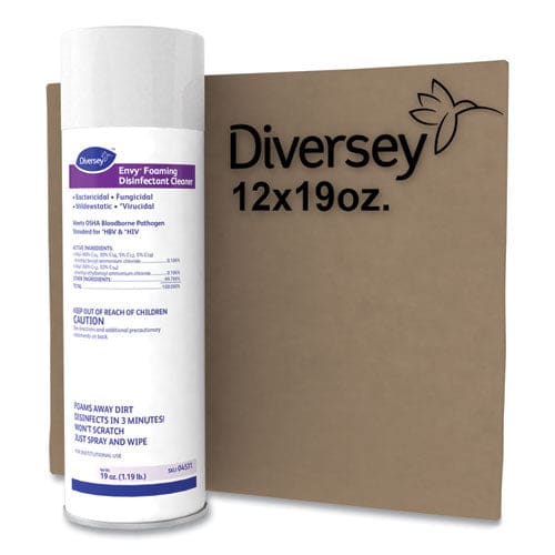 Diversey Envy Foaming Disinfectant Cleaner Lavender Scent 19 Oz Aerosol Spray 12/carton - School Supplies - Diversey™