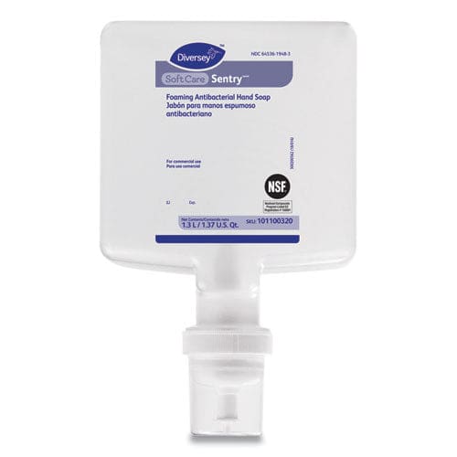 Diversey Soft Care Sentry Foaming Antibacterial Hand Soap Fragrance-free 1.3 L Cartridge Refill 6/carton - Janitorial & Sanitation -