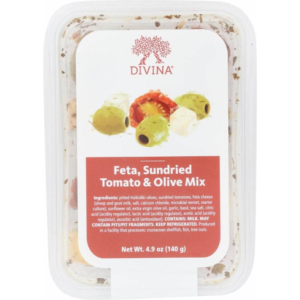 Divina Divina Feta, Sundried Tomato and Olive Mix, 4.90 oz