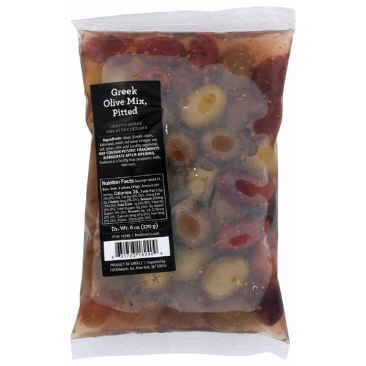 DIVINA DIVINA Pouch Olive Pitd Mix Grk, 6 oz