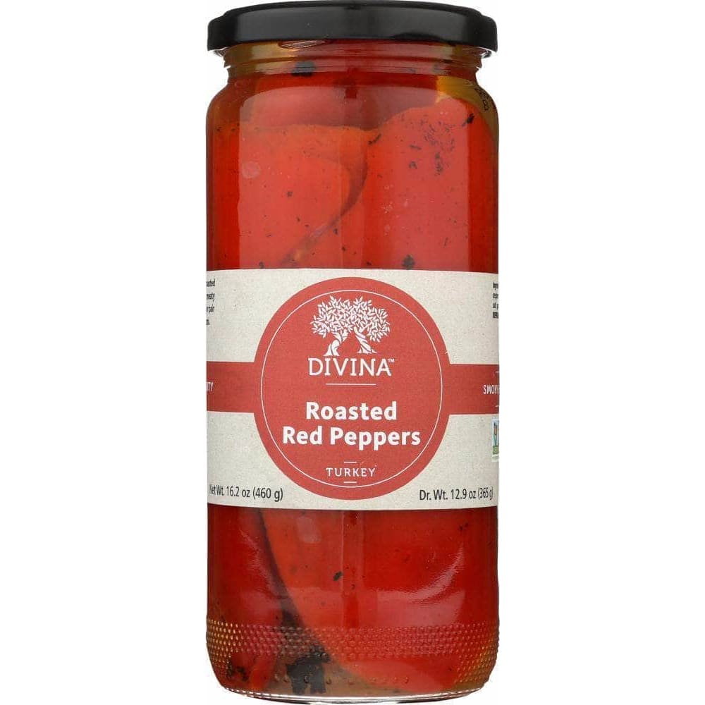 Divina Divina Roasted Sweet Red Peppers, 13 oz
