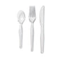 Dixie Cutlery Keeper Tray With Clear Plastic Utensils: 600 Forks 600 Knives 600 Spoons - Food Service - Dixie®