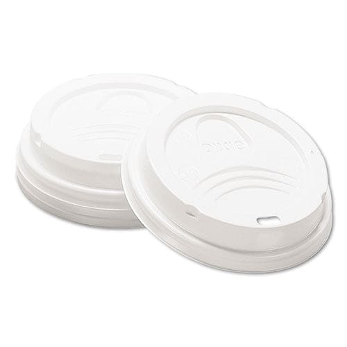 Dixie Dome Drink-thru Lids Fits 10 Oz To 20 Oz Dixie Paper Hot Cups White 100/pack - Food Service - Dixie®
