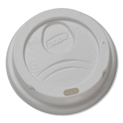 Dixie Dome Hot Drink Lids Fits 8 Oz Cups White 100/sleeve 10 Sleeves/carton - Food Service - Dixie®