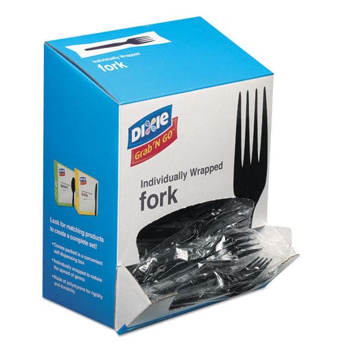 Dixie Grab’n Go Wrapped Cutlery Teaspoons Black 90/box - Food Service - Dixie®