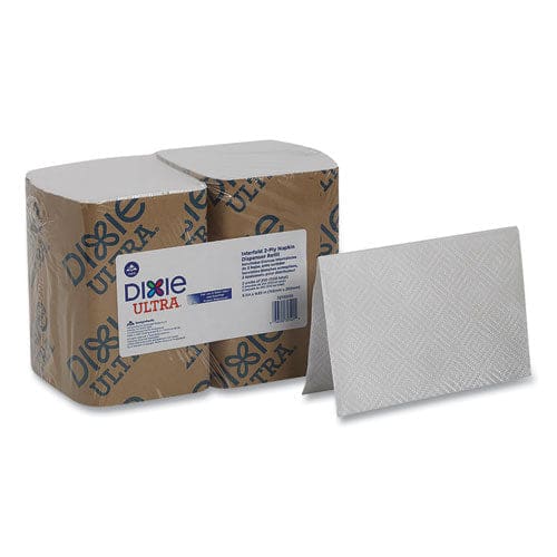 Dixie Interfold Napkin Refills 2 Ply 6 1/2x9 7/8 White 500/pk 6 Pack/ctn - Food Service - Dixie®