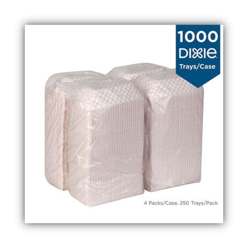 Dixie Kant Leek Polycoated Paper Food Tray 1 Lb Capacity 6.25 X 4.7 X 1.6 Red Plaid 1,000/carton - Food Service - Dixie®