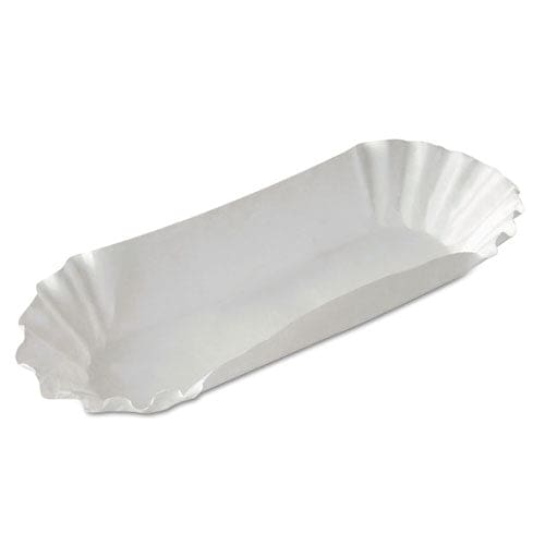 Dixie Medium Weight Fluted Hot Dog Trays 8 White Paper 250/pack 12 Packs/carton - Food Service - Dixie®