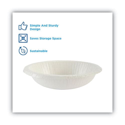 Dixie Paper Dinnerware Bowls 12 Oz White 1,000/carton - Food Service - Dixie®