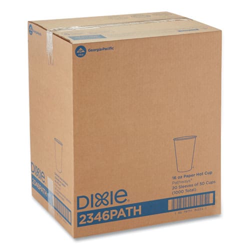 Dixie Pathways Paper Hot Cups 16 Oz 50 Sleeve 20 Sleeves Carton - Food Service - Dixie®
