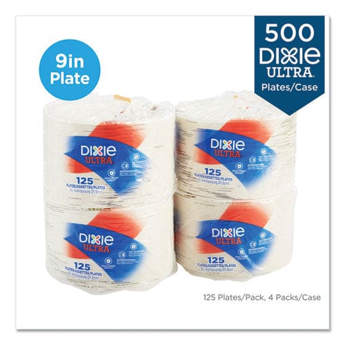 Dixie Pathways Soak Proof Shield Heavyweight Paper Plates Wisesize 8.5 Dia Green/burgundy 500/carton - Food Service - Dixie®