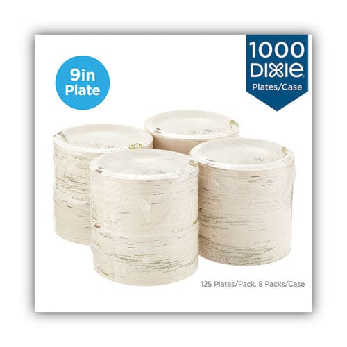 Dixie Pathways Soak-proof Shield Mediumweight Paper Plates 8.5 Dia Green/burgundy 1,000/carton - Food Service - Dixie®