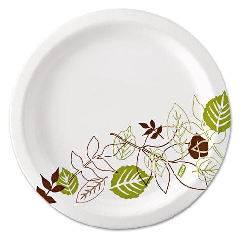 Dixie Pathways Soak-proof Shield Mediumweight Paper Plates Wisesize 6.88 Dia Green/burgundy 125/pack - Food Service - Dixie®