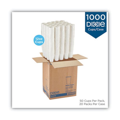 Dixie Perfectouch Hot/cold Cups 12 Oz White 50/bag 20 Bags/carton - Food Service - Dixie®