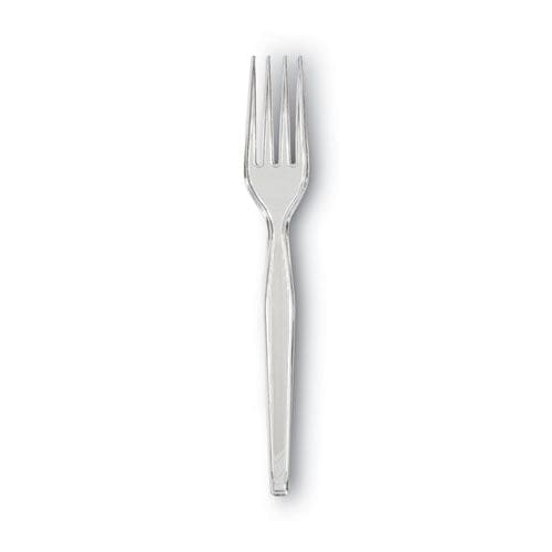 Dixie Plastic Cutlery Forks Heavyweight Clear 1,000/carton - Food Service - Dixie®