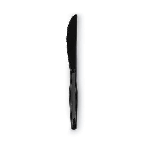 Dixie Plastic Cutlery Heavy Mediumweight Knives Black 1,000/carton - Food Service - Dixie®