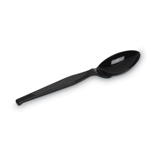 Dixie Plastic Cutlery Heavy Mediumweight Teaspoons Black 100/box - Food Service - Dixie®