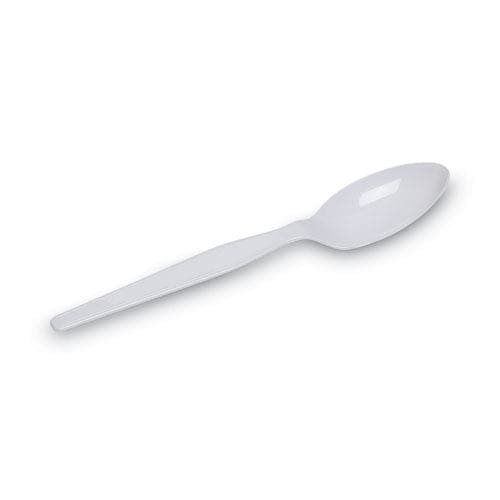 Dixie Plastic Cutlery Heavy Mediumweight Teaspoons White 1,000 Carton - Food Service - Dixie®
