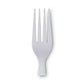 Dixie Plastic Cutlery Heavyweight Forks White 1,000/carton - Food Service - Dixie®