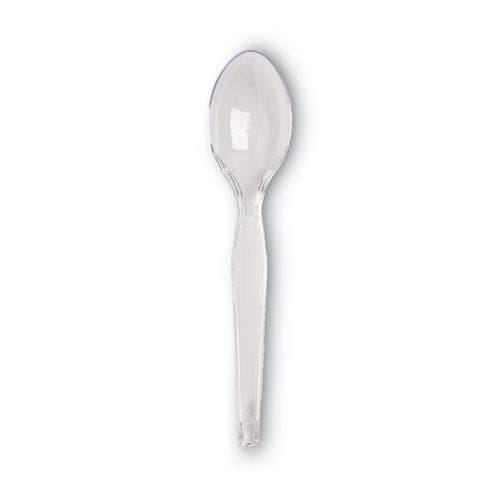 Dixie Plastic Cutlery Heavyweight Teaspoon Crystal Clear 6 1,000/carton - Food Service - Dixie®