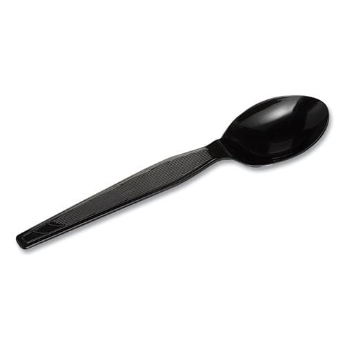 Dixie Plastic Cutlery Heavyweight Teaspoons Black 1,000/carton - Food Service - Dixie®