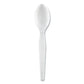 Dixie Plastic Cutlery Heavyweight Teaspoons White 1,000/carton - Food Service - Dixie®