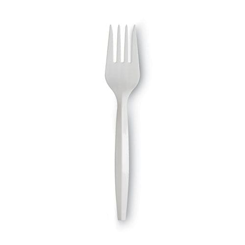 Dixie Plastic Cutlery Mediumweight Forks White 1,000/carton - Food Service - Dixie®