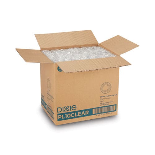 Dixie Plastic Portion Cup Lid Fits 1 Oz Portion Cups Clear 4,800/carton - Food Service - Dixie®