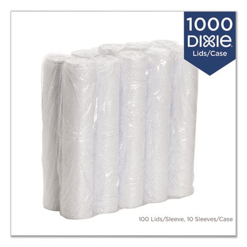 Dixie Reclosable Lids Fits 12 Oz To 20 Oz Dixie Cups 10 Oz To 20 Oz Perfectouch Cups White 100/pack 10 Packs/carton - Food Service - Dixie®